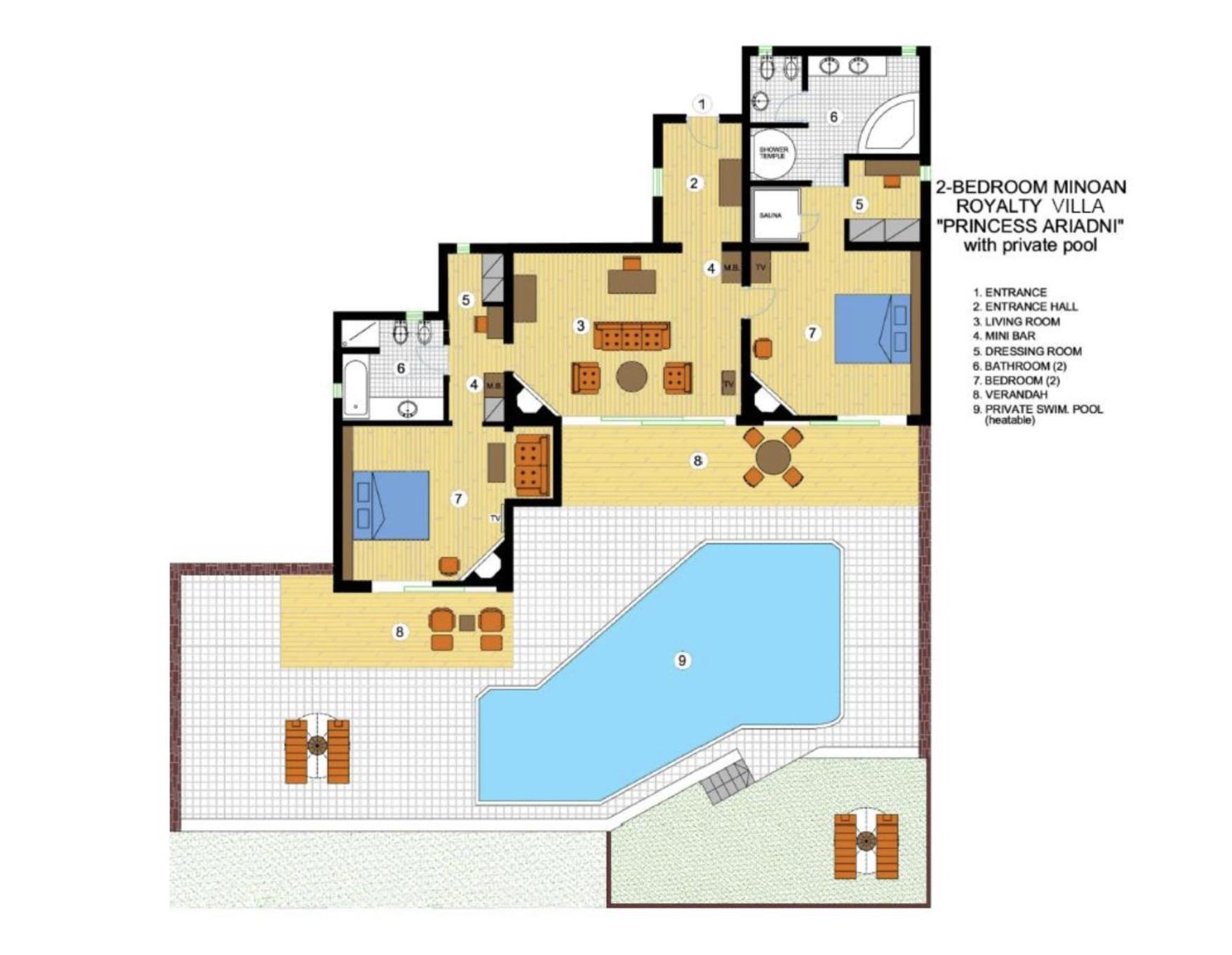 Villa 2 Chambres Princess Ariadni Royalty